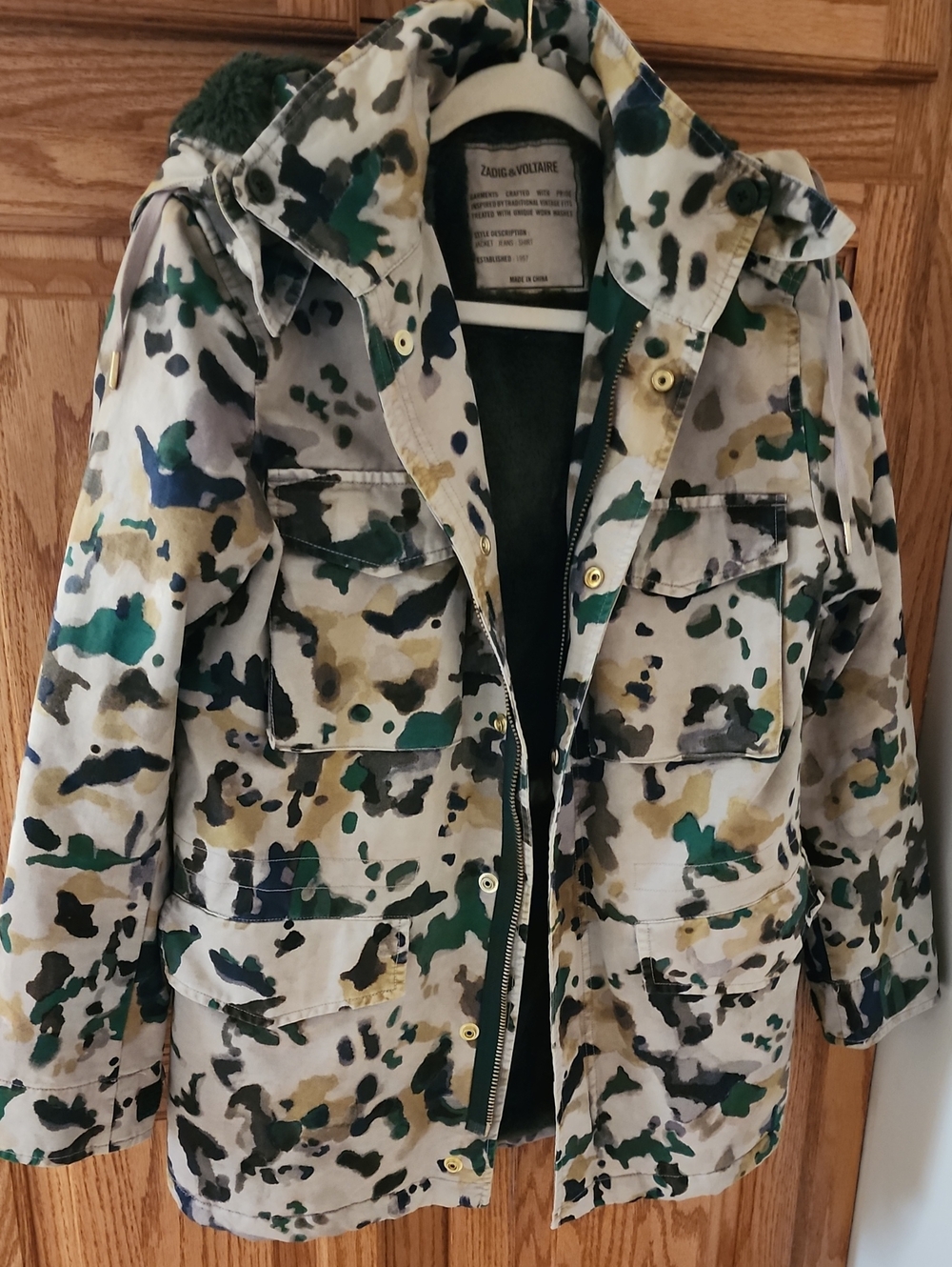 Zadig & Voltaire Kris Camou - Camo Camouflage Utility Jacket - Women XS